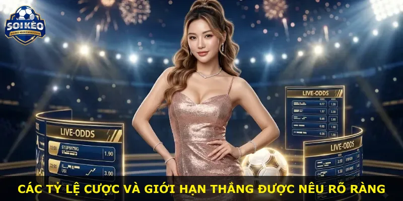 Các tỷ lệ cược và giới hạn thắng được nêu rõ ràng