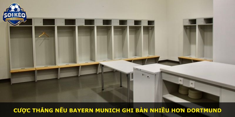 Cược thắng nếu Bayern Munich ghi bàn nhiều hơn Dortmund