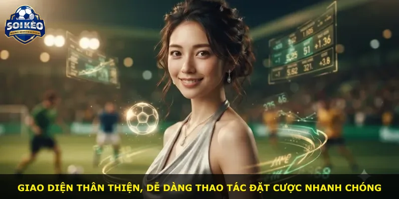 Giao diện thân thiện, dễ dàng thao tác đặt cược nhanh chóng