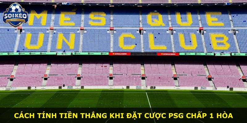 Cách tính tiền thắng khi đặt cược PSG chấp 1 hòa